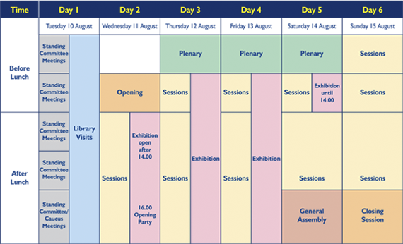 Congress Schedule Congress Schedule