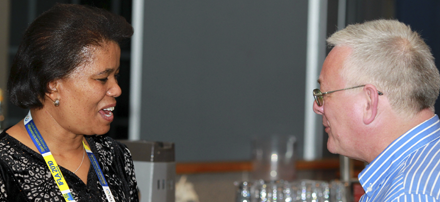Ellen Tise and Bob McKee at the Officers' Reception on 10 August 2010
