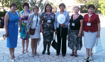 Ellen Tise with representatives from the Ukrainian Library Association Ellen Tise with representatives from the Ukrainian Library Association