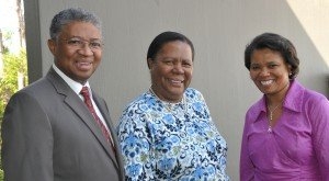 SU Vice-Chancellor and Rector, Prof Russel Botman, Minister of Science and Technology, Ms Naledi Pandor, and myself