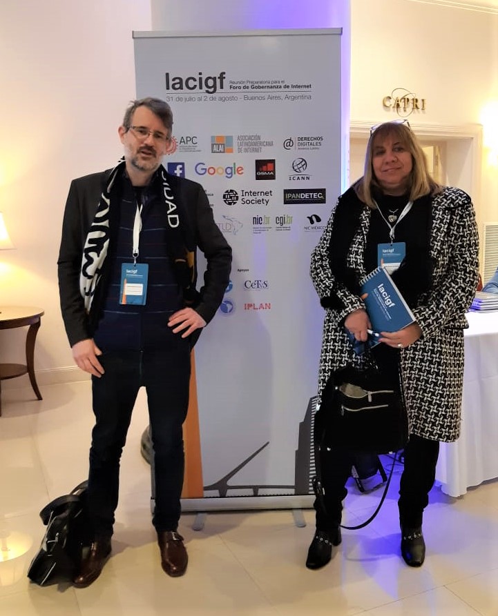 Andrés Reinoso and Maria Silvia Lacorazza, representing IFLA at LACIGF