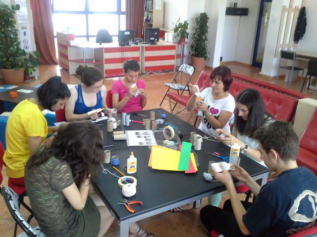 Creative recycling workshop, Cluj Romania