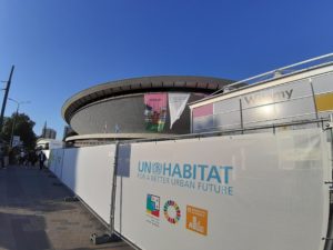 20220626 185309 300x225 Entrance to the World Urban Forum 2022, with the 'Spodek' hall in the background