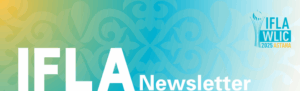 A banner image with shapes and text
