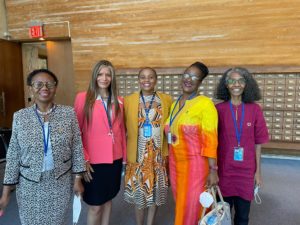 Ayanda call Members of the library delegation at the UN Dag Hammarskjold Library