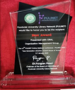Best Award from research presentation contest