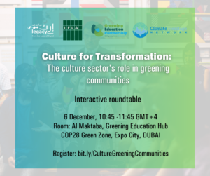 Culture for Transformation The culture sectors role in greening communities