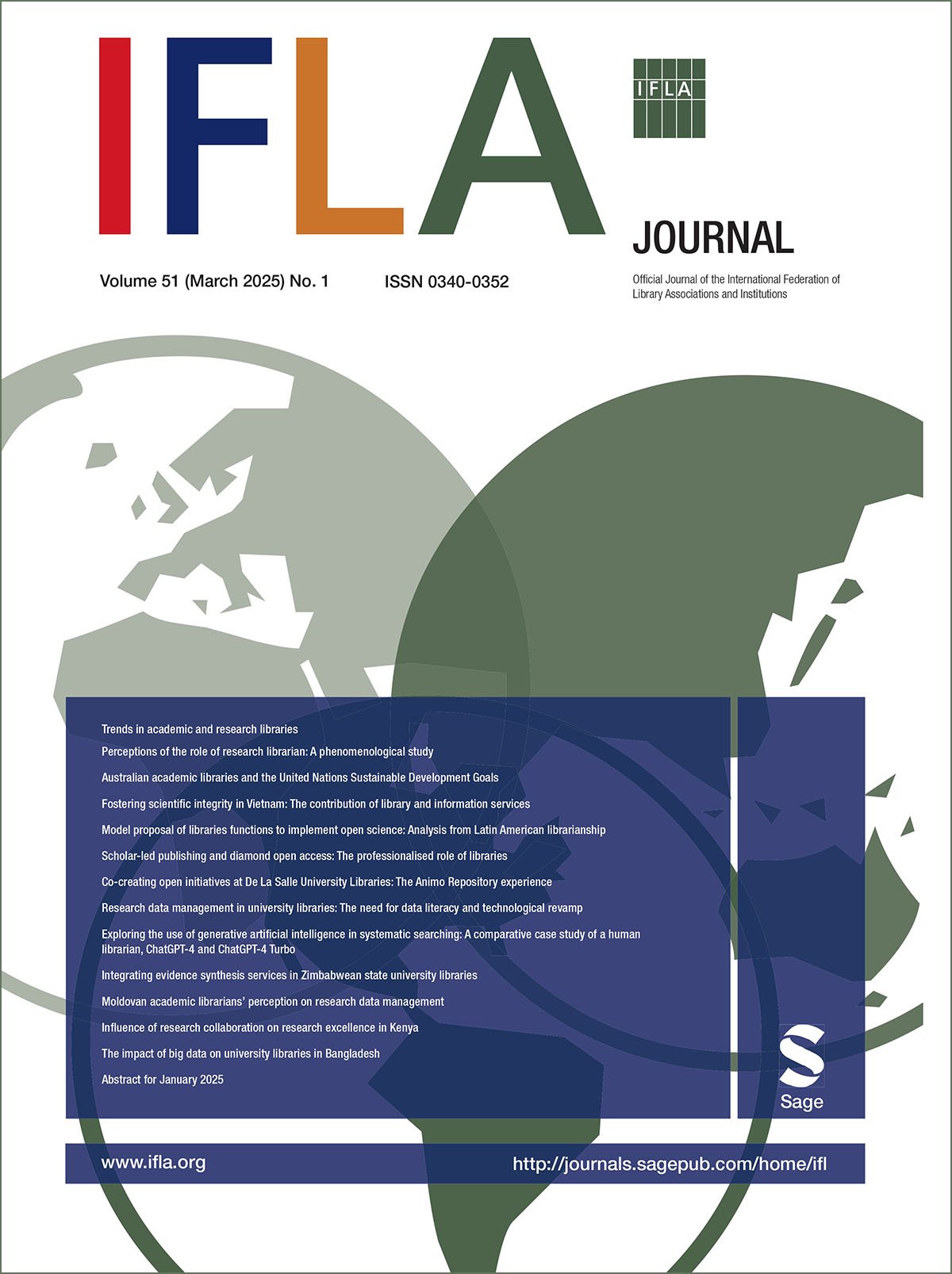 Cover: IFLA Journal Volume 51, No. 1 (March2025)