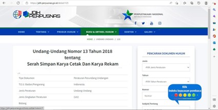 Legal Deposit in Indonesia