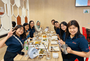 Library staff from Chulalongkorn University s Central Library take a break for lunch with their first fellow picture taken on July 31, 2025 Library staff from Chulalongkorn University s Central Library take a break for lunch with their first fellow picture taken on July 31, 2025