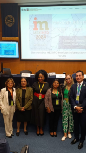 En la foto, de izquierda a derecha: Marisela Castro (México), Aracelis Torres (México), Jeannette Lebrón Ramos (Puerto Rico), Verónica Maigua (Ecuador), Alejandra Vélez (Colombia) y Jonathan Peitez (El Salvador).