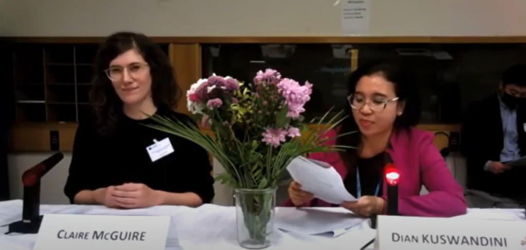 MoW 2022 An IFLA representative speaks at UNESCO