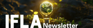 An image of a a globe inside a lighbulb with text IFLA newsletter