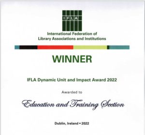 SET 2022DUIA 1 Dynamic Unit and Impact Award Education and Training Section