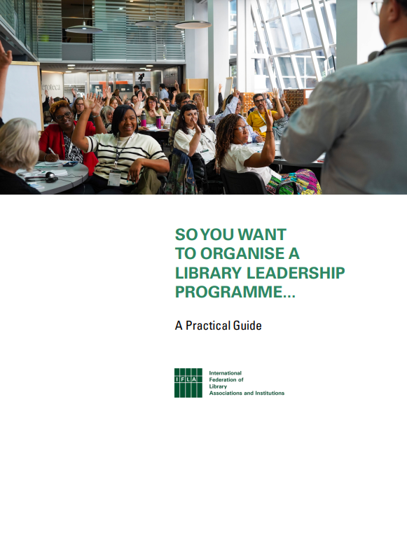 Front cover of the guide - so you want to organise a library leadership programme