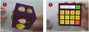 Screenshots of AR app Screenshots of AR app