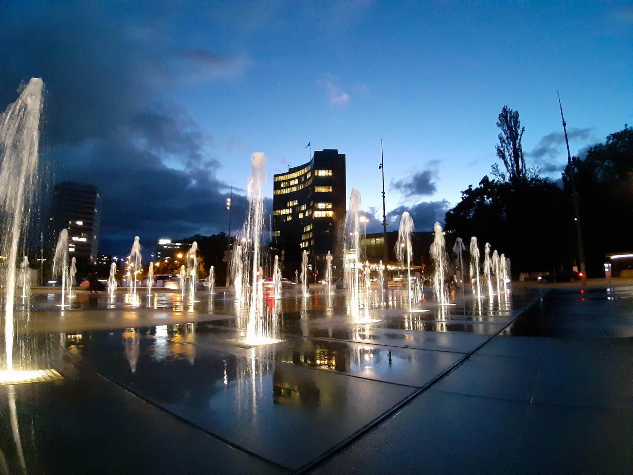 WIPO headquarters at night