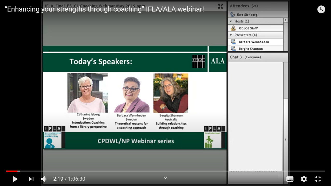 YouTube video, Enhancing your strengths through coaching webinar