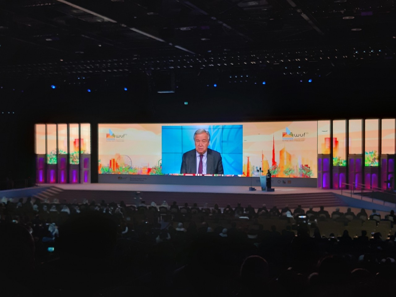 UN Secretary General Antonio Gutteres welcomes delegates to the 10th World Urban Forum