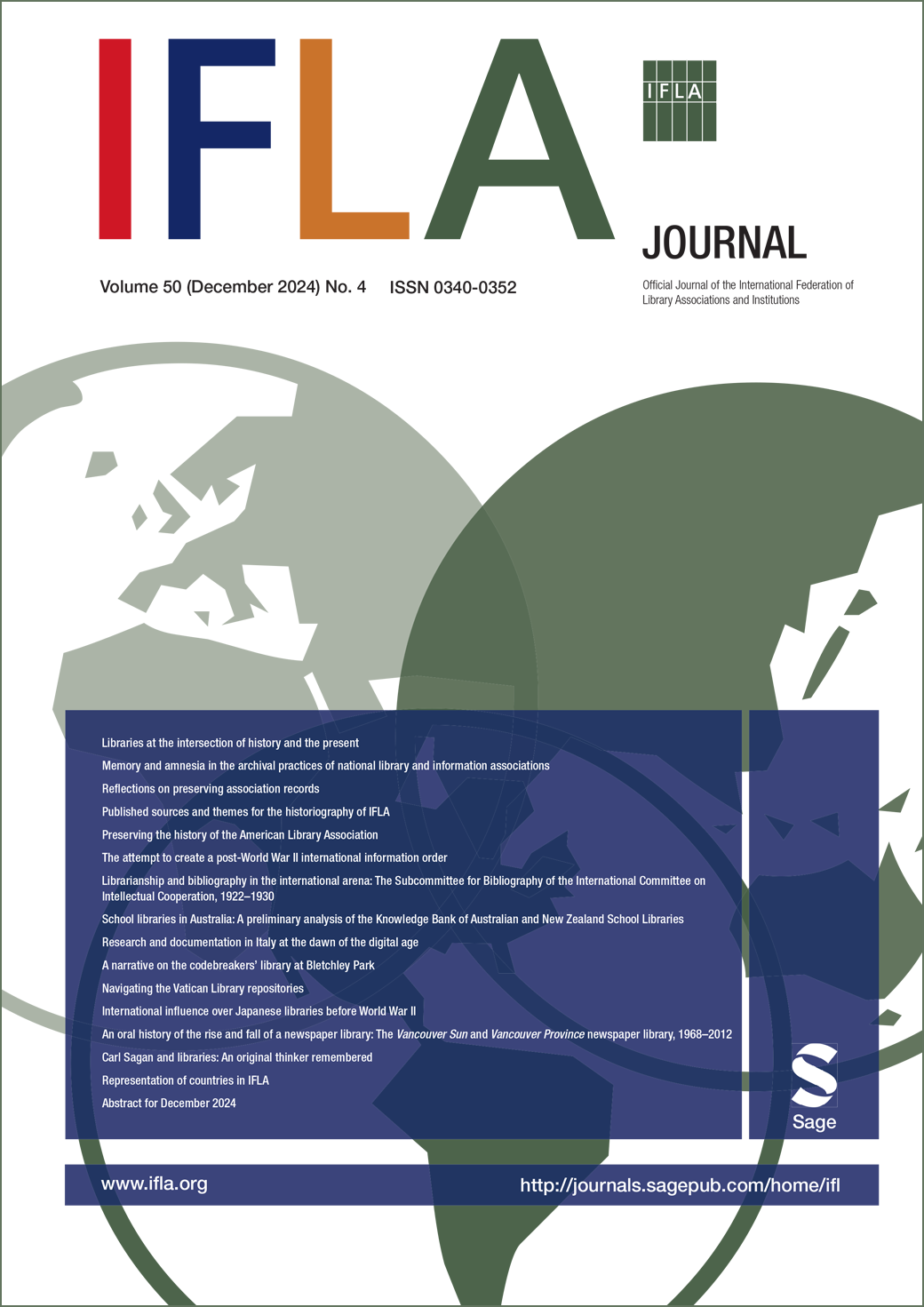 Cover: IFLA Journal Volume 50, No.4 (December 2024)