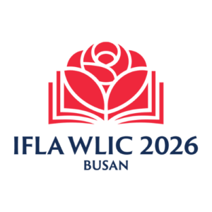 IFLA WLIC 2026 logo: image of a rosette inside of a book